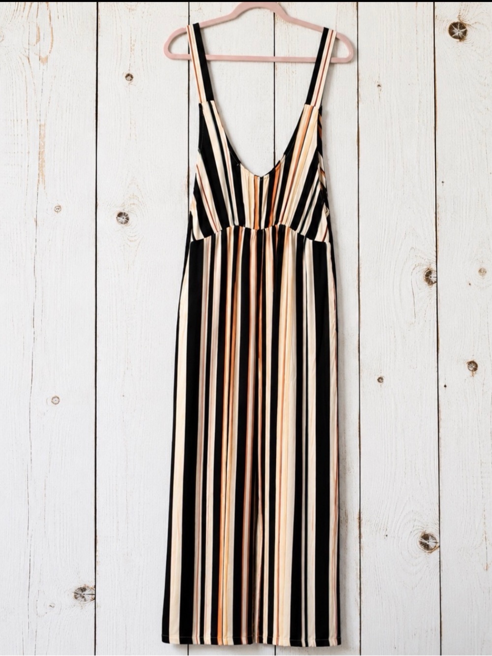 Wild Fable Rayon Striped Wide-Leg Jumpsuit Sleeveless Pockets XL NWOT - Picture 7 of 12
